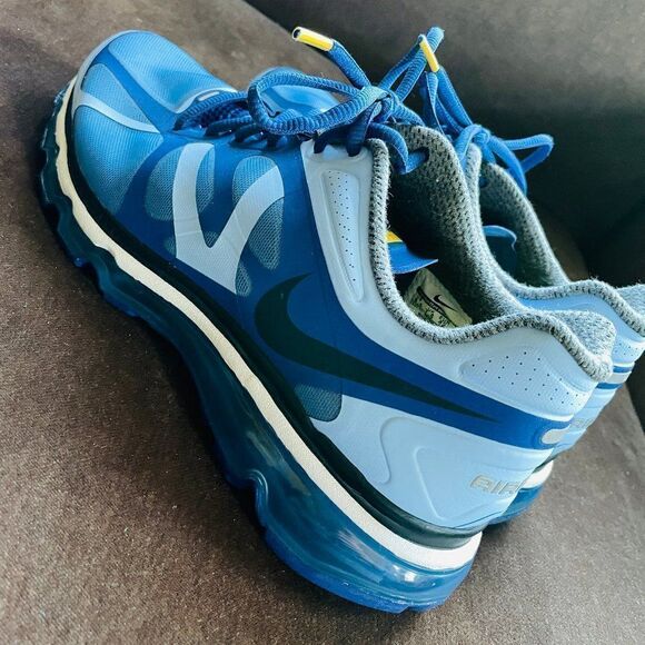 New Nike Air Max 2012 LAF Blue Royal Maize Mens US Size 8.5 US 42 EUR Livestrong - Picture 4 of 11